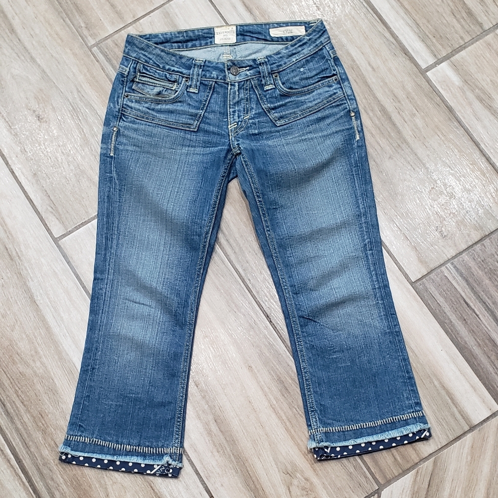 Womens NWOT Traverniti So Kylie Denim Jean Low Waist Capri Size 26